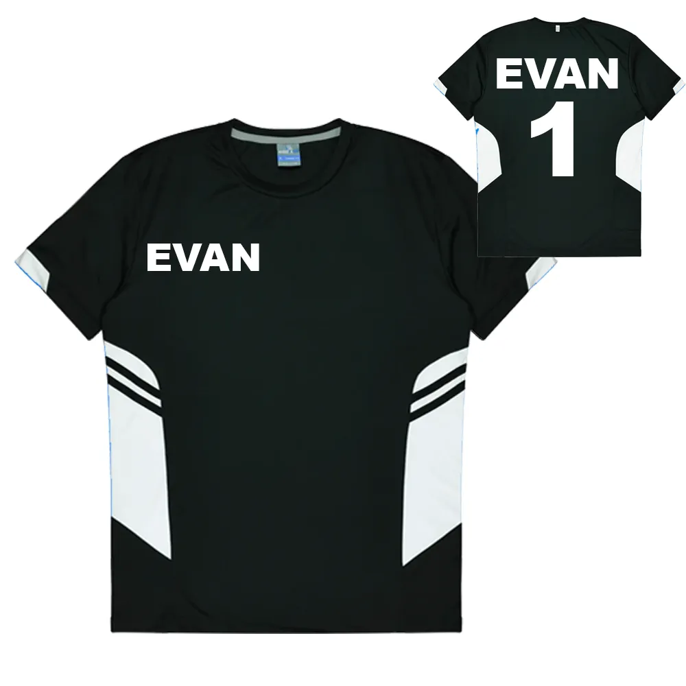 Personalised Black and White Training Shirt - Kids