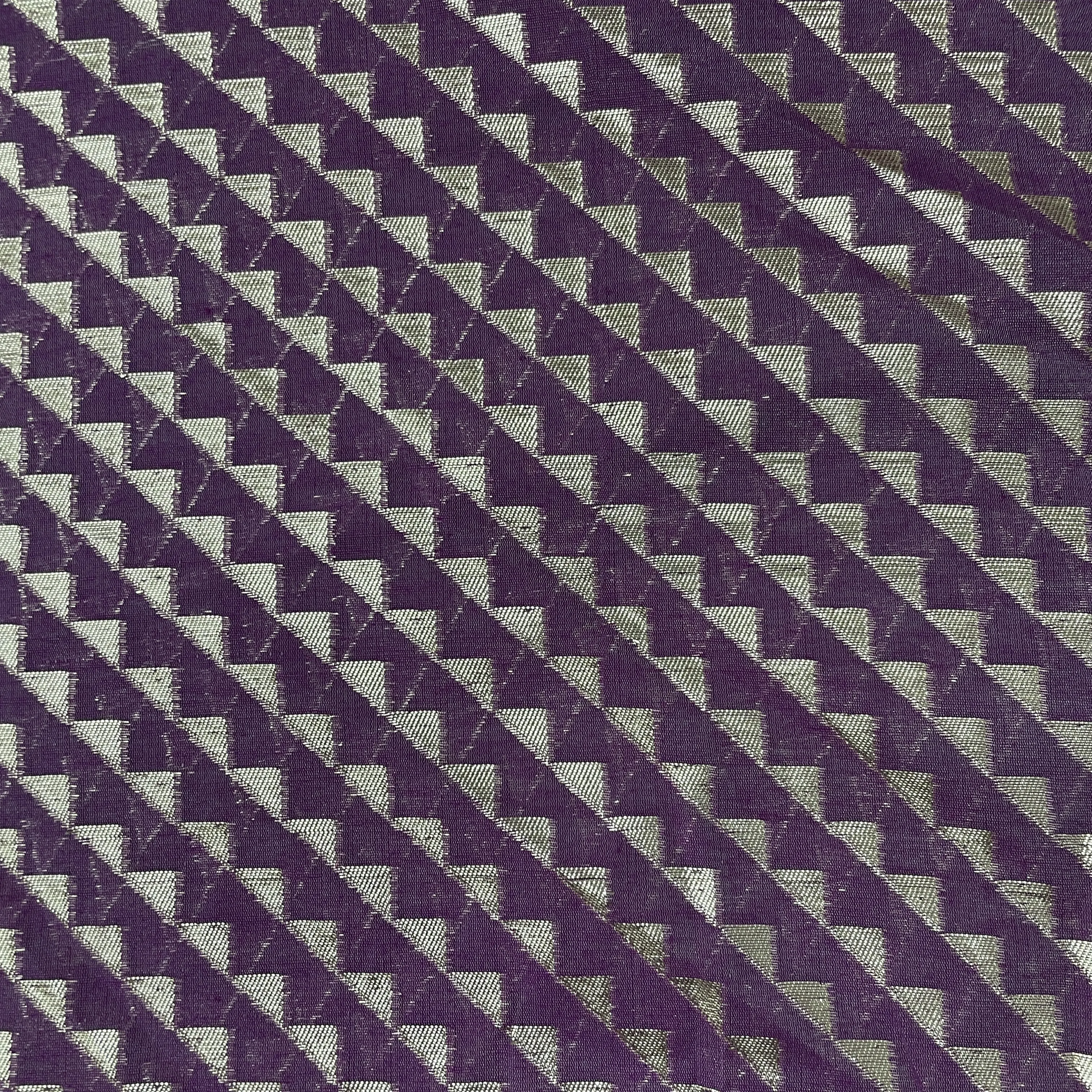 Premium Cotton Katwar Patola Purple Geometrical Jacquard Fabric