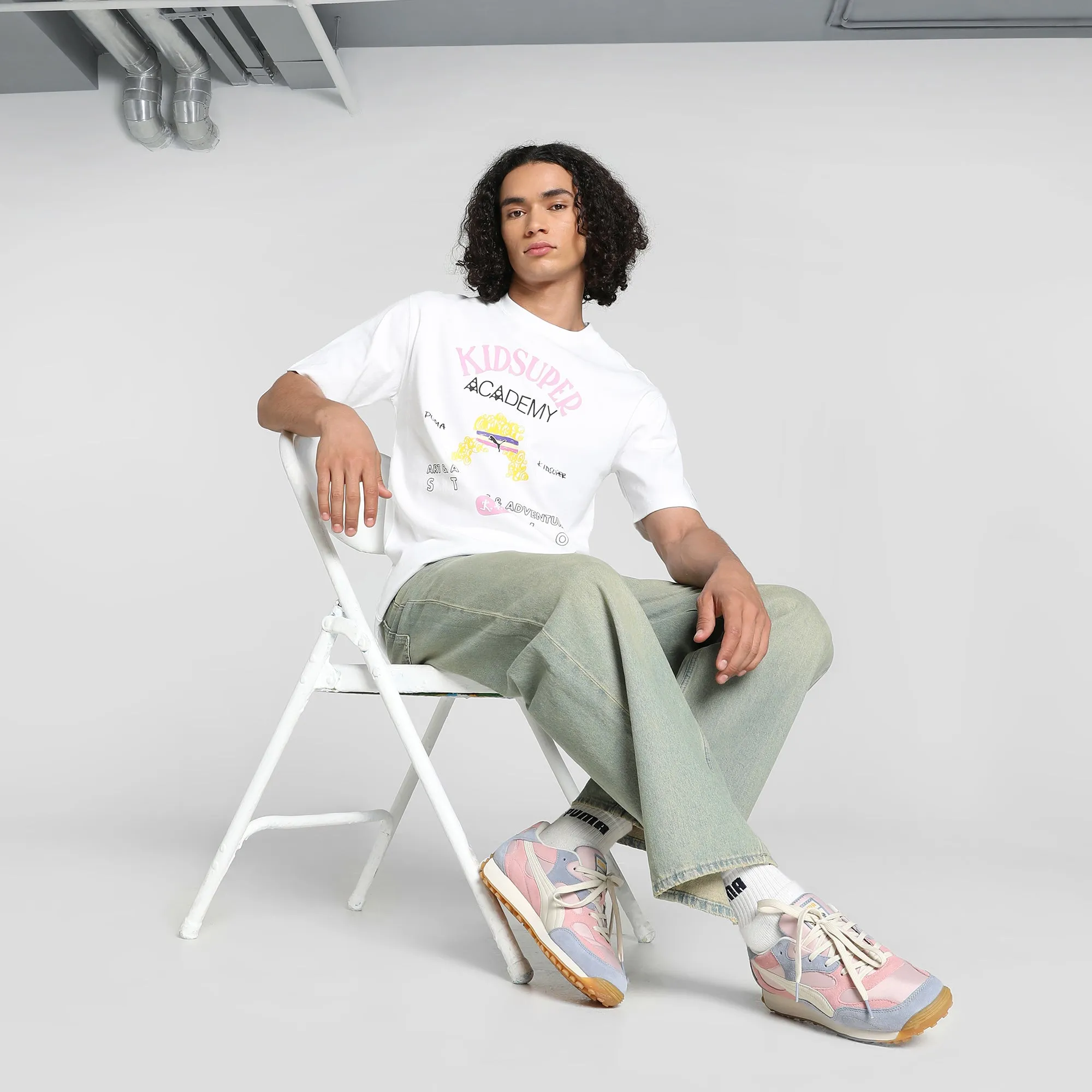 PUMA | x KIDSUPER GRAPHIC TEA { WHITE/WHITE
