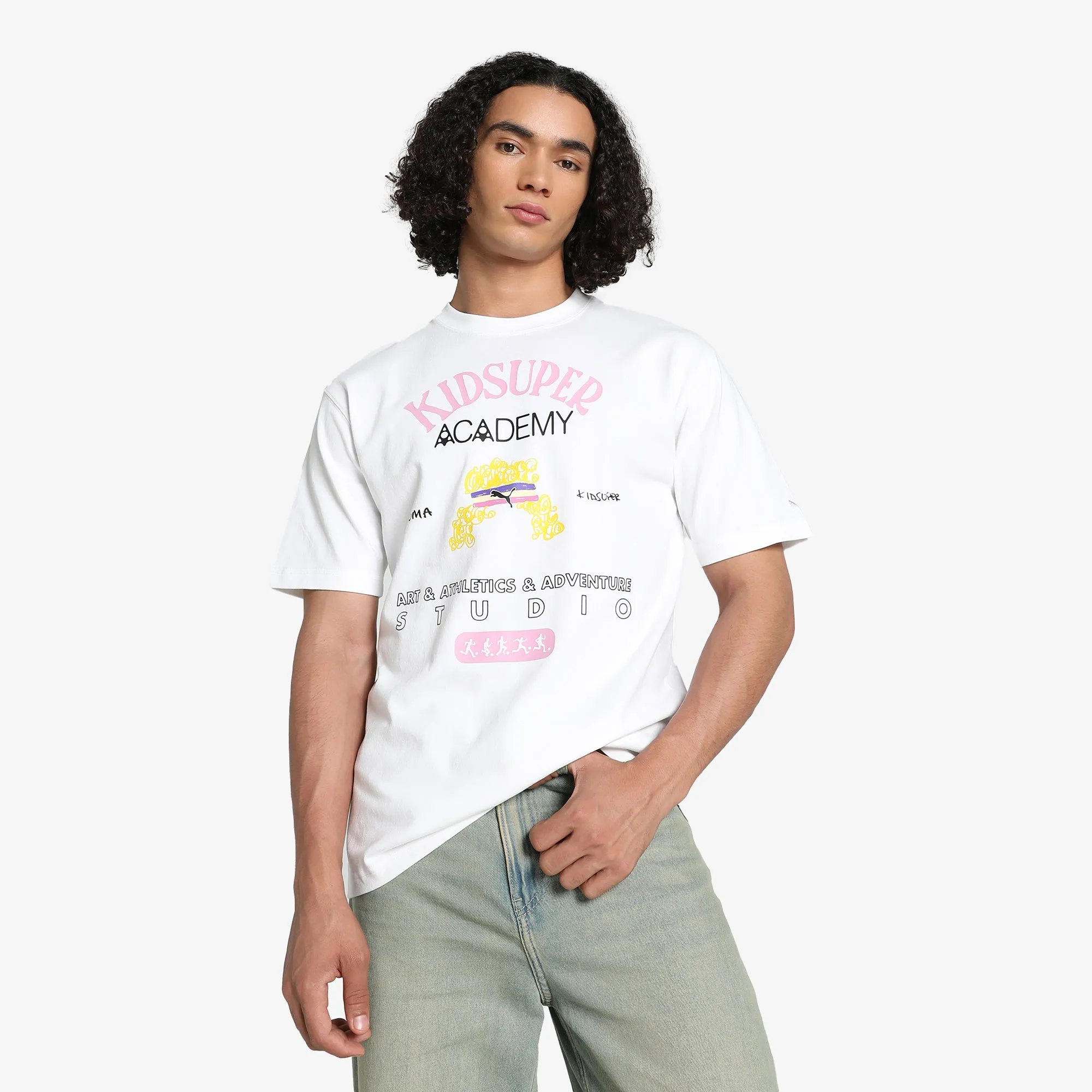 PUMA | x KIDSUPER GRAPHIC TEA { WHITE/WHITE