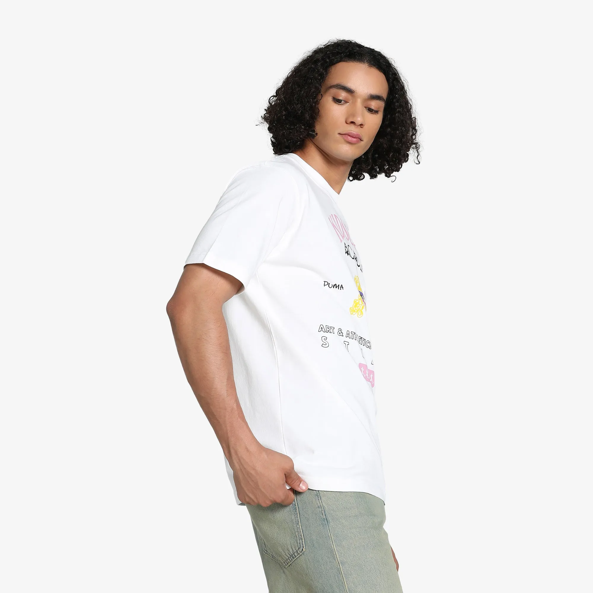 PUMA | x KIDSUPER GRAPHIC TEA { WHITE/WHITE