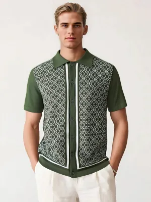 Retro Knitted Polo Style Cardigans