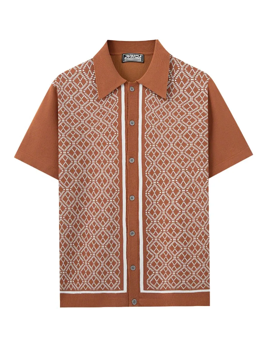 Retro Knitted Polo Style Cardigans
