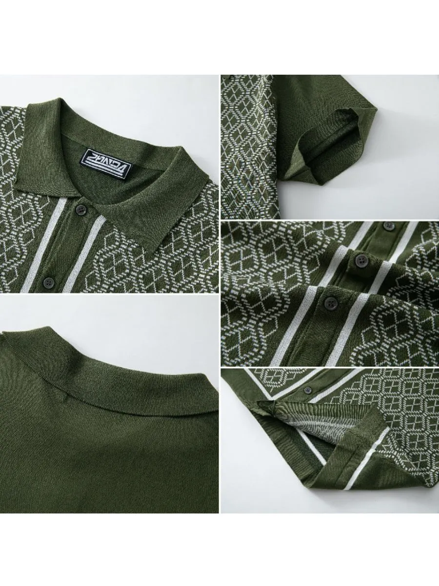 Retro Knitted Polo Style Cardigans