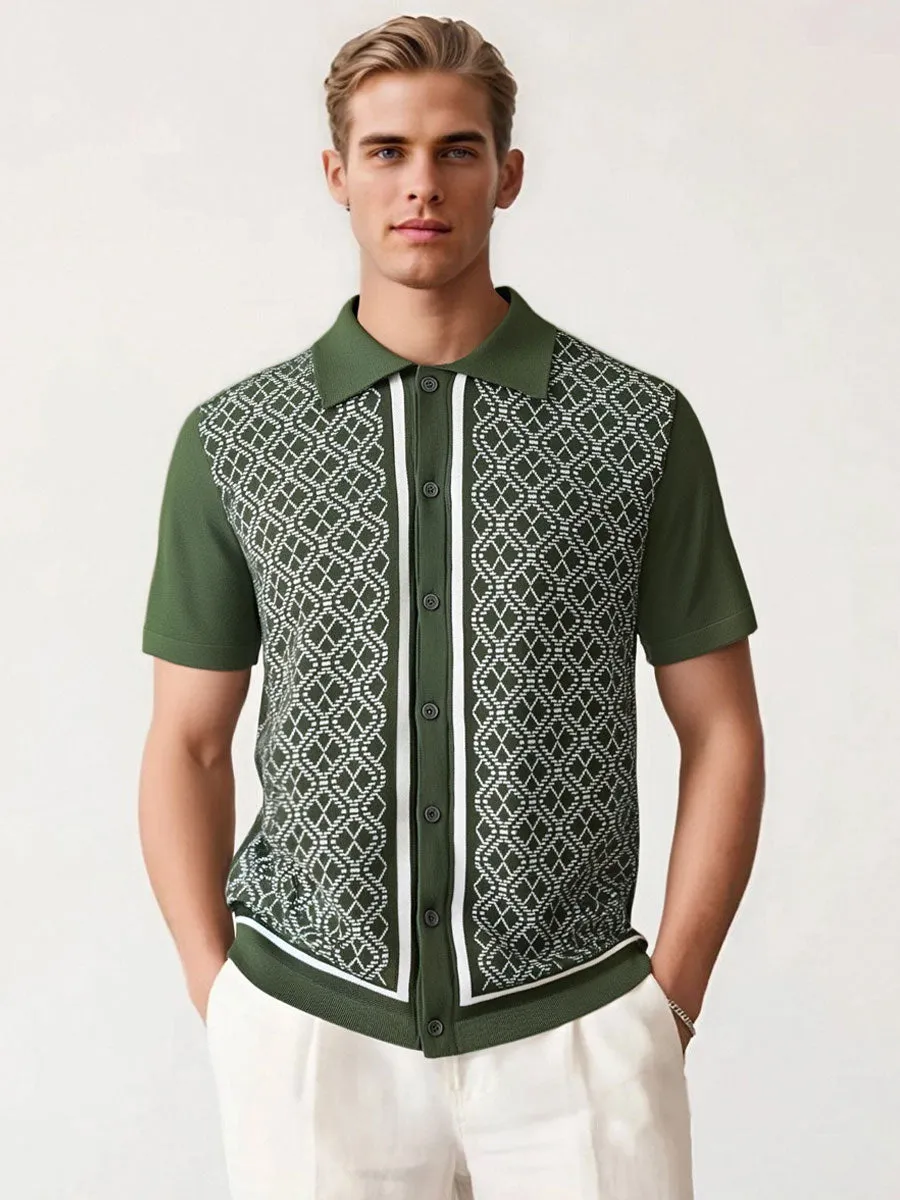 Retro Knitted Polo Style Cardigans