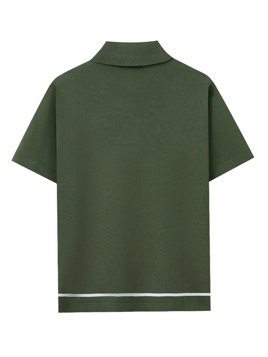 Retro Knitted Polo Style Cardigans