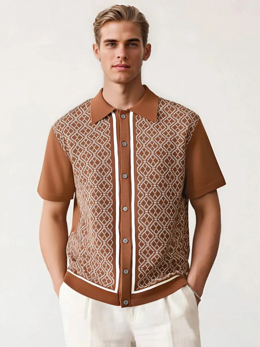 Retro Knitted Polo Style Cardigans