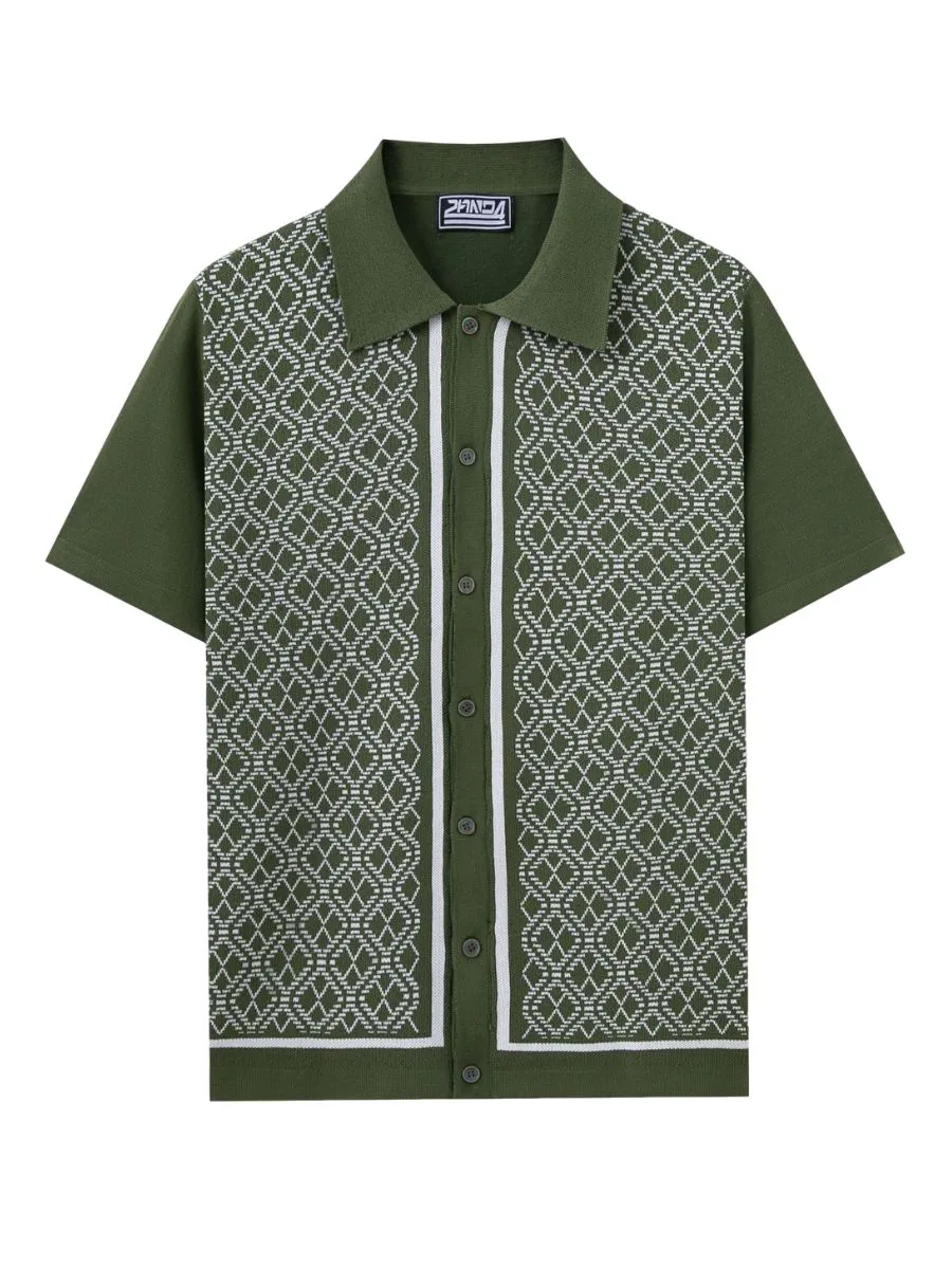 Retro Knitted Polo Style Cardigans