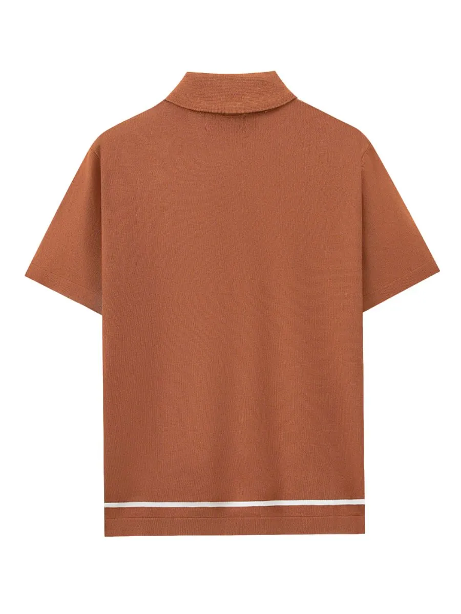 Retro Knitted Polo Style Cardigans