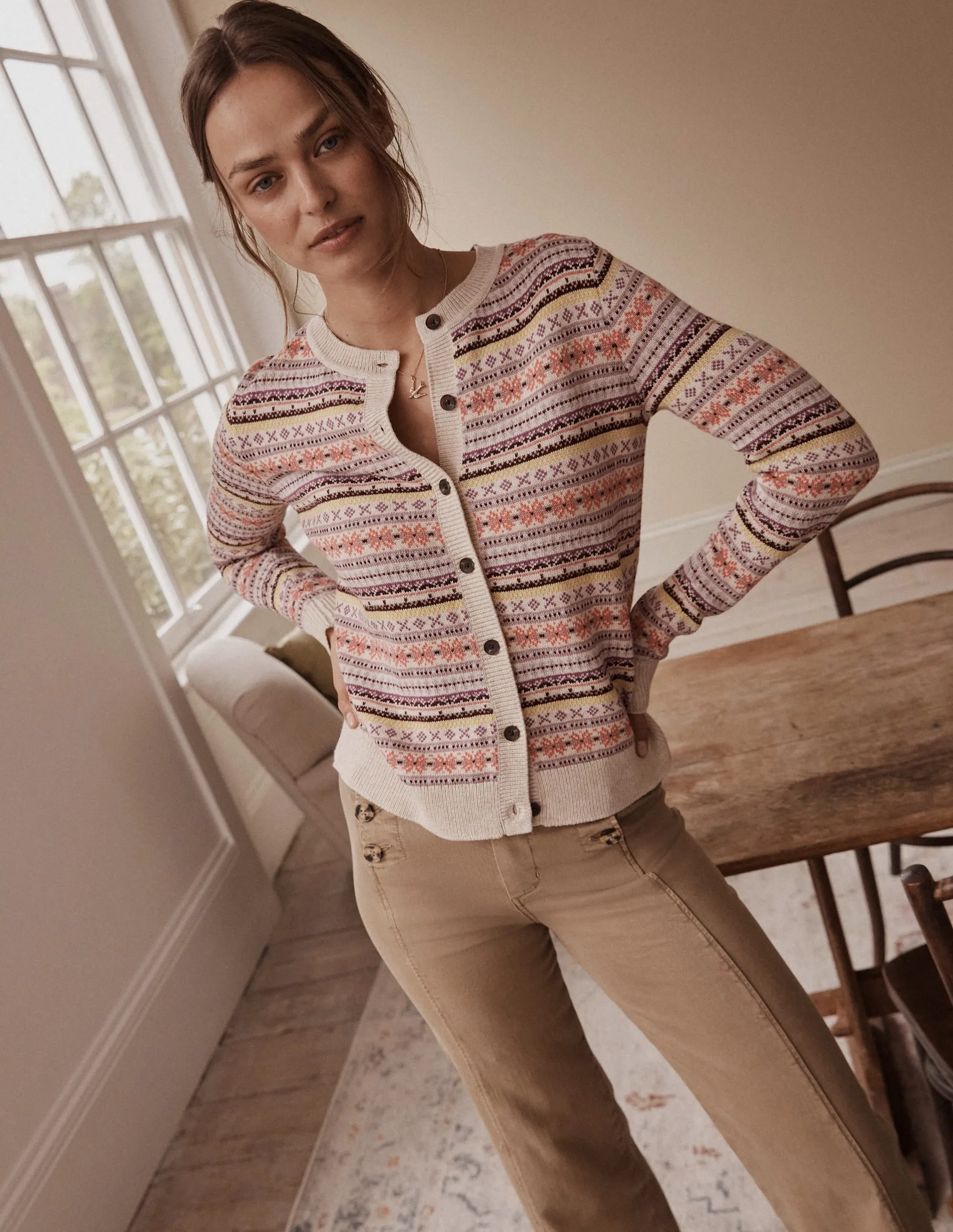 Sailor Wide Leg Trousers-Wheat