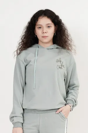 Self Love Club! Long Sleeve Hoodies (Sea Green)