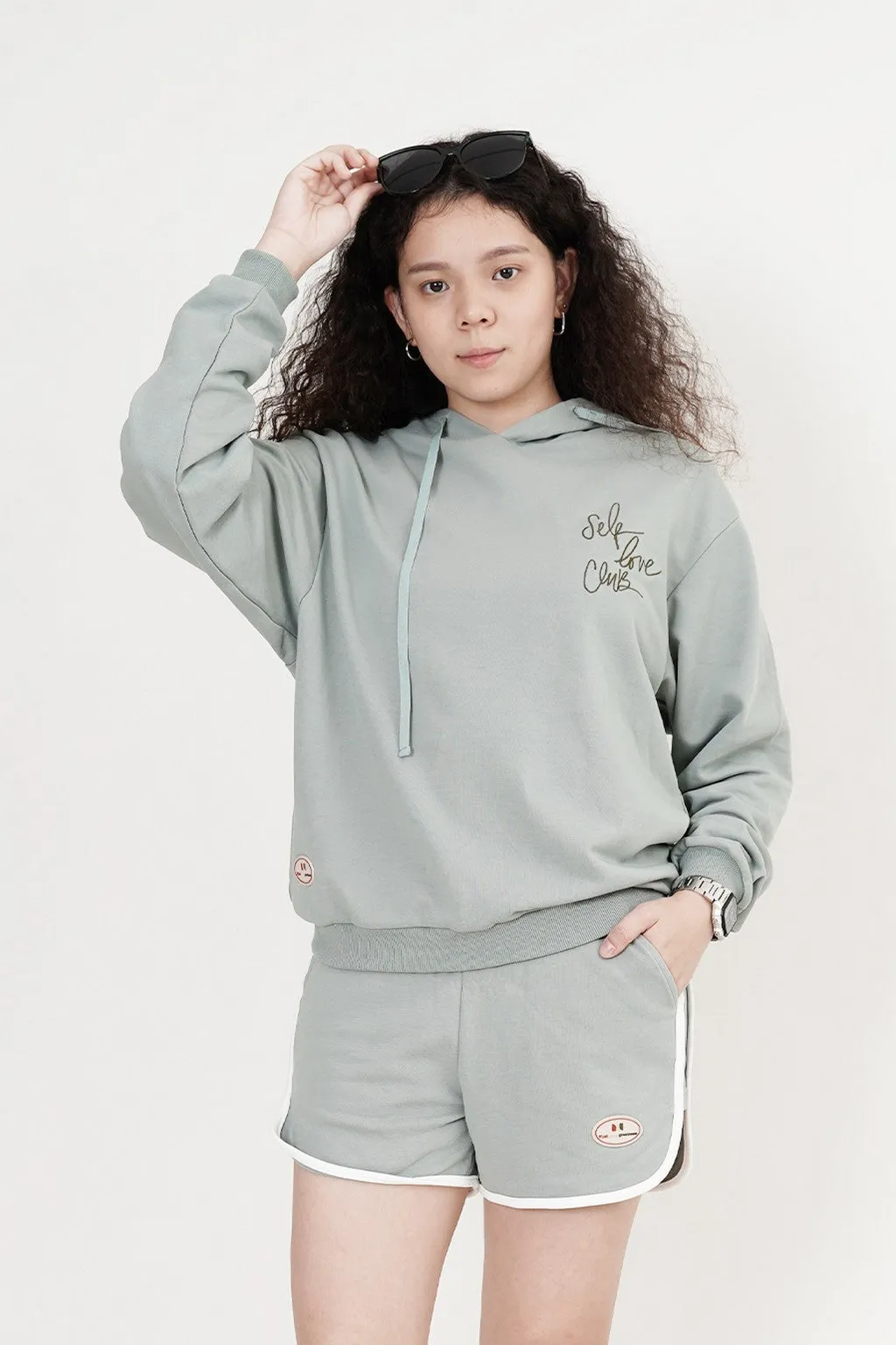 Self Love Club! Long Sleeve Hoodies (Sea Green)