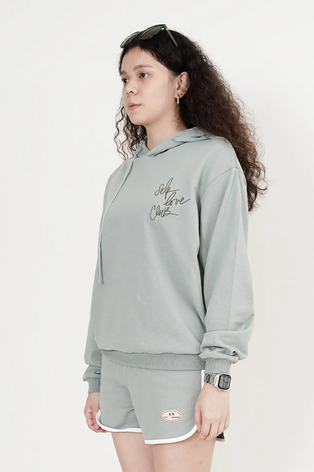 Self Love Club! Long Sleeve Hoodies (Sea Green)