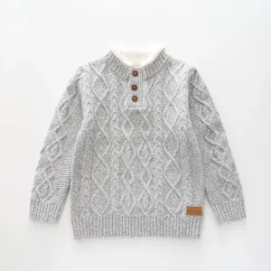 Sherpa Collar, Boys Knit Jumper