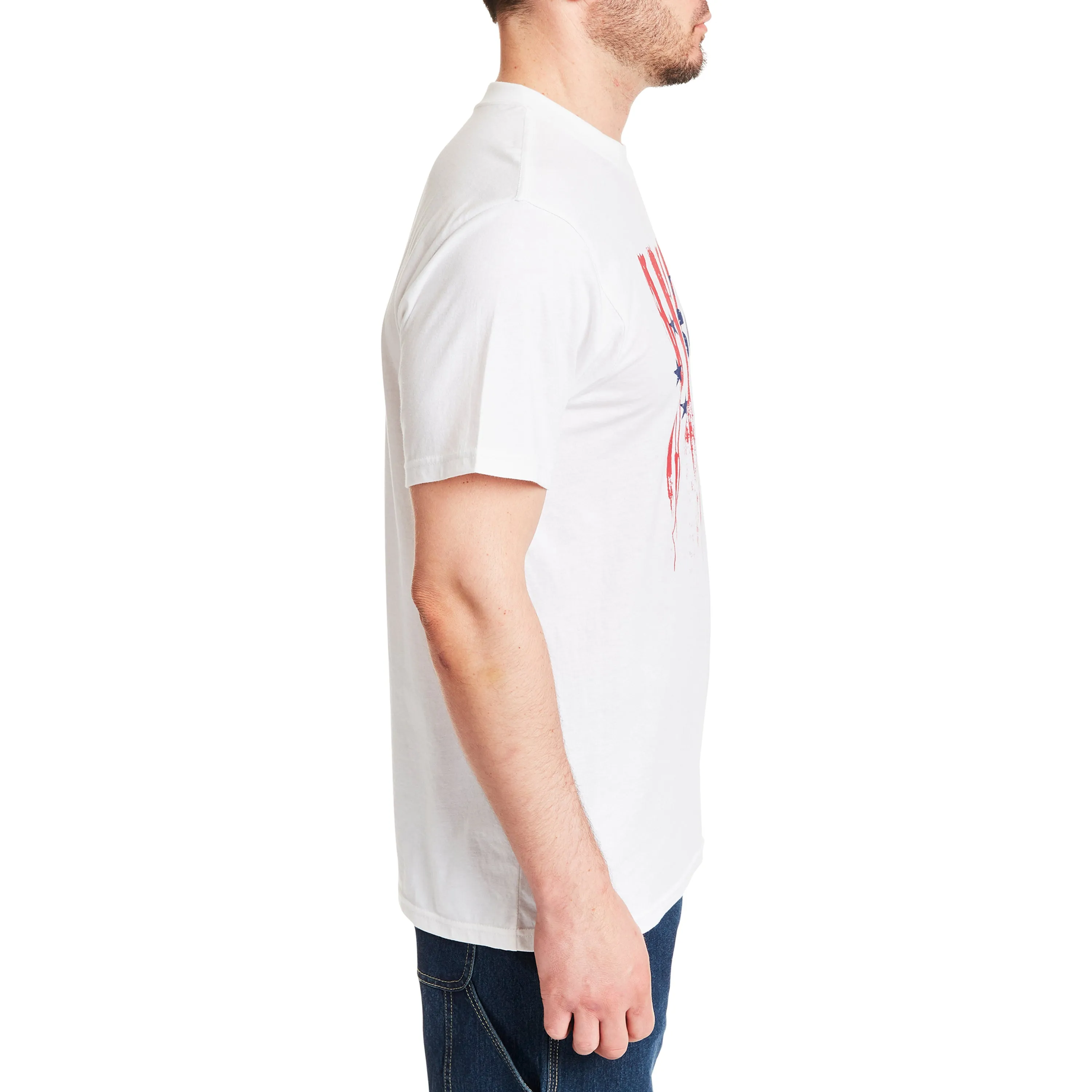 SHORT SLEEVE CREW NECK PATRIOTIC TEE-SHIRT