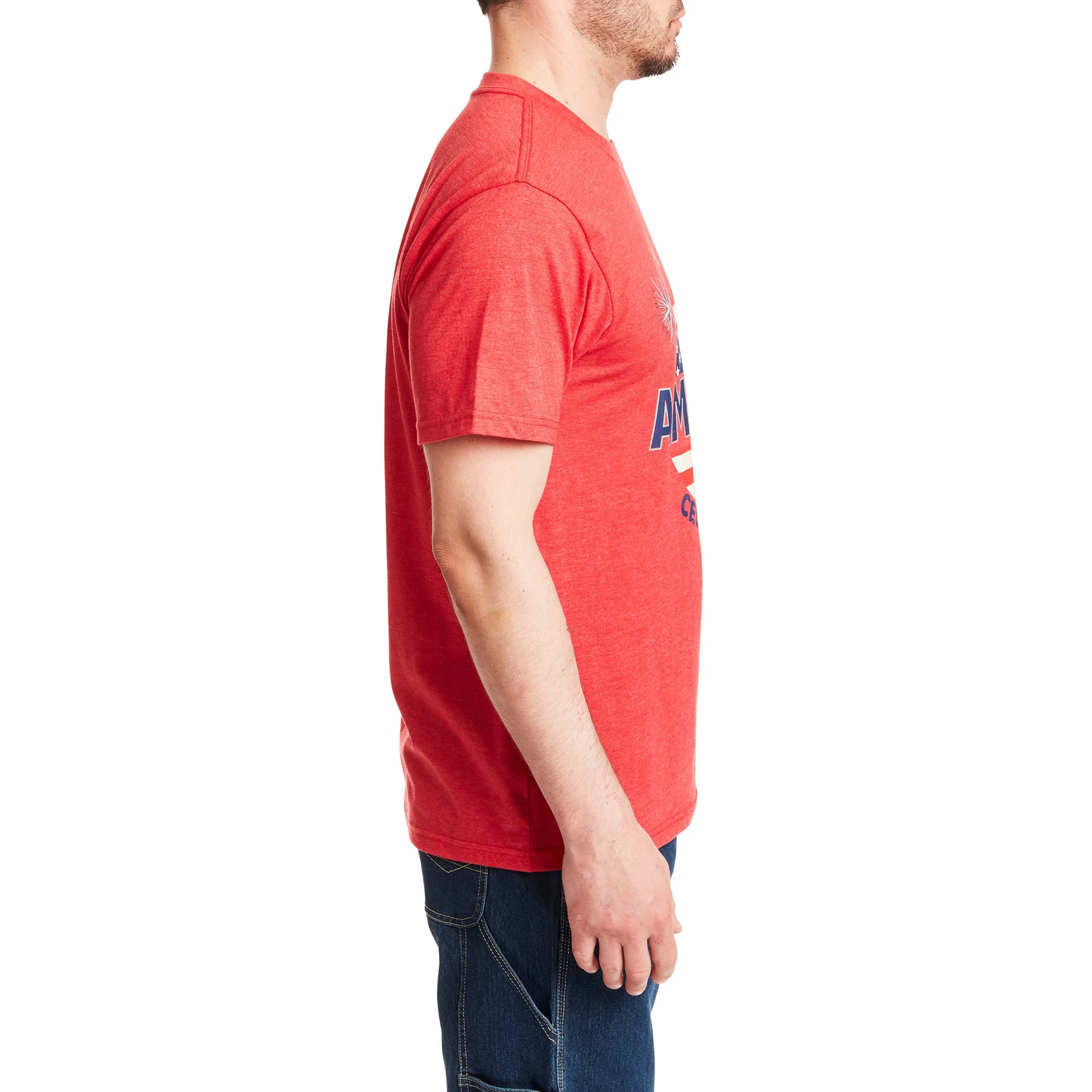 SHORT SLEEVE CREW NECK PATRIOTIC TEE-SHIRT