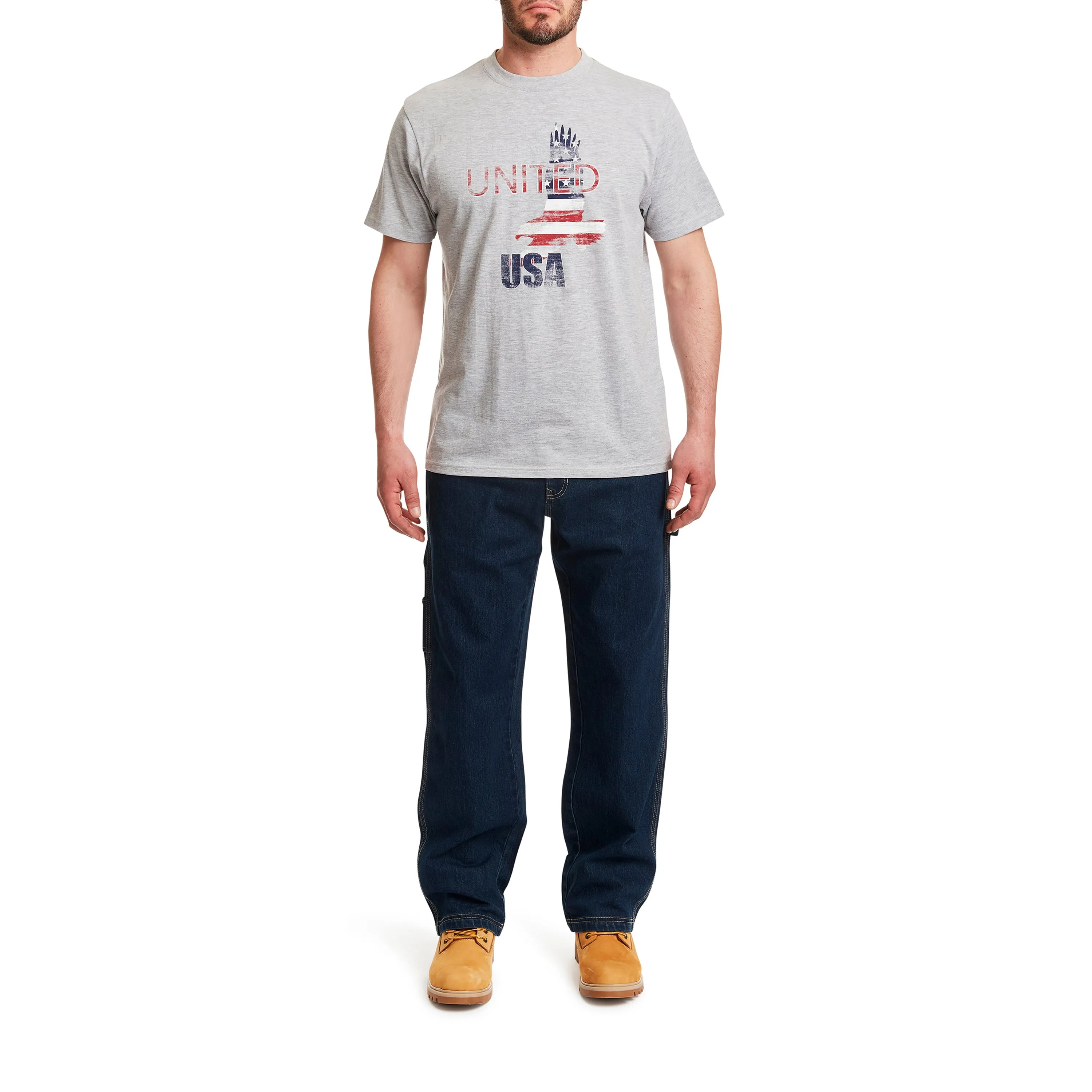 SHORT SLEEVE CREW NECK PATRIOTIC TEE-SHIRT