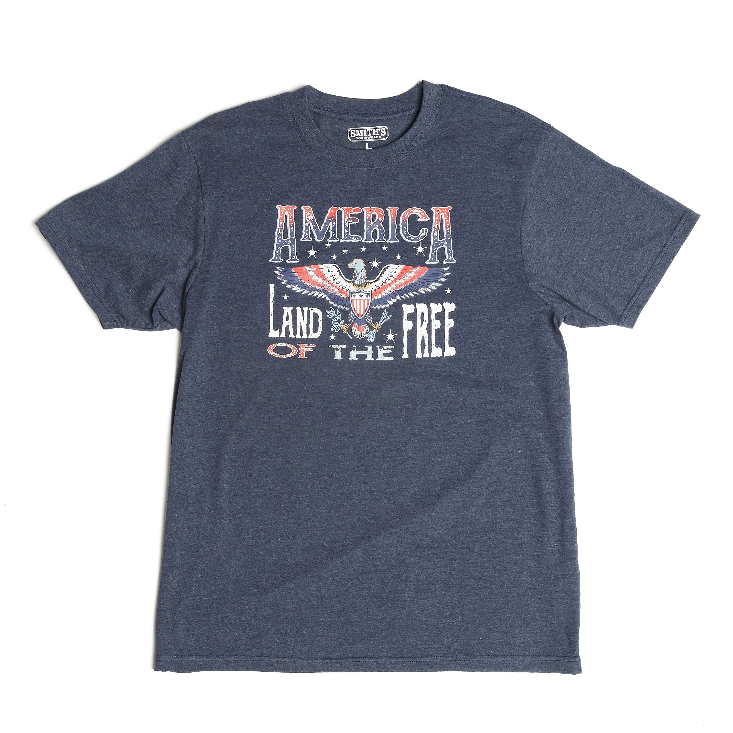 SHORT SLEEVE CREW NECK PATRIOTIC TEE-SHIRT