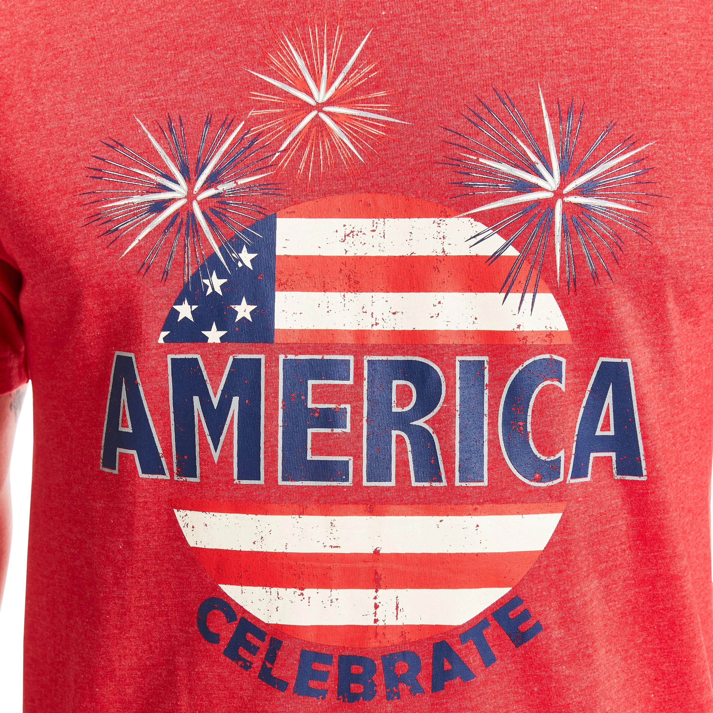 SHORT SLEEVE CREW NECK PATRIOTIC TEE-SHIRT