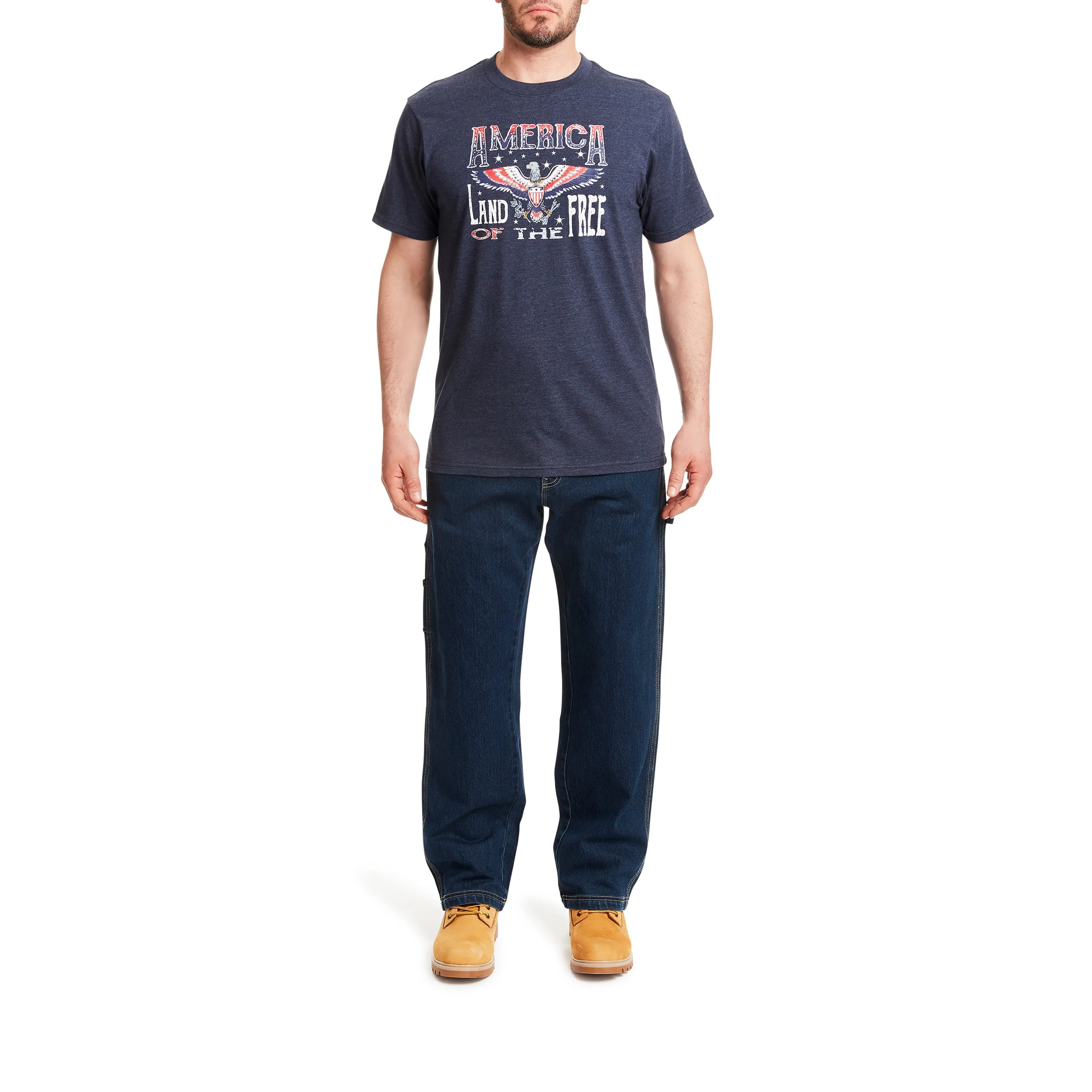 SHORT SLEEVE CREW NECK PATRIOTIC TEE-SHIRT