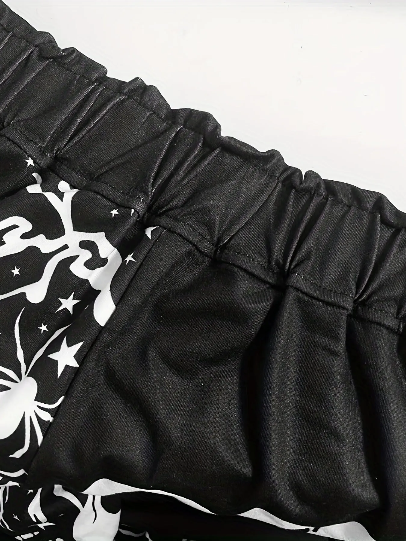 Skull Print Elastic Waist Jogger Pants, Casual Loose Pants, Women's Clothing