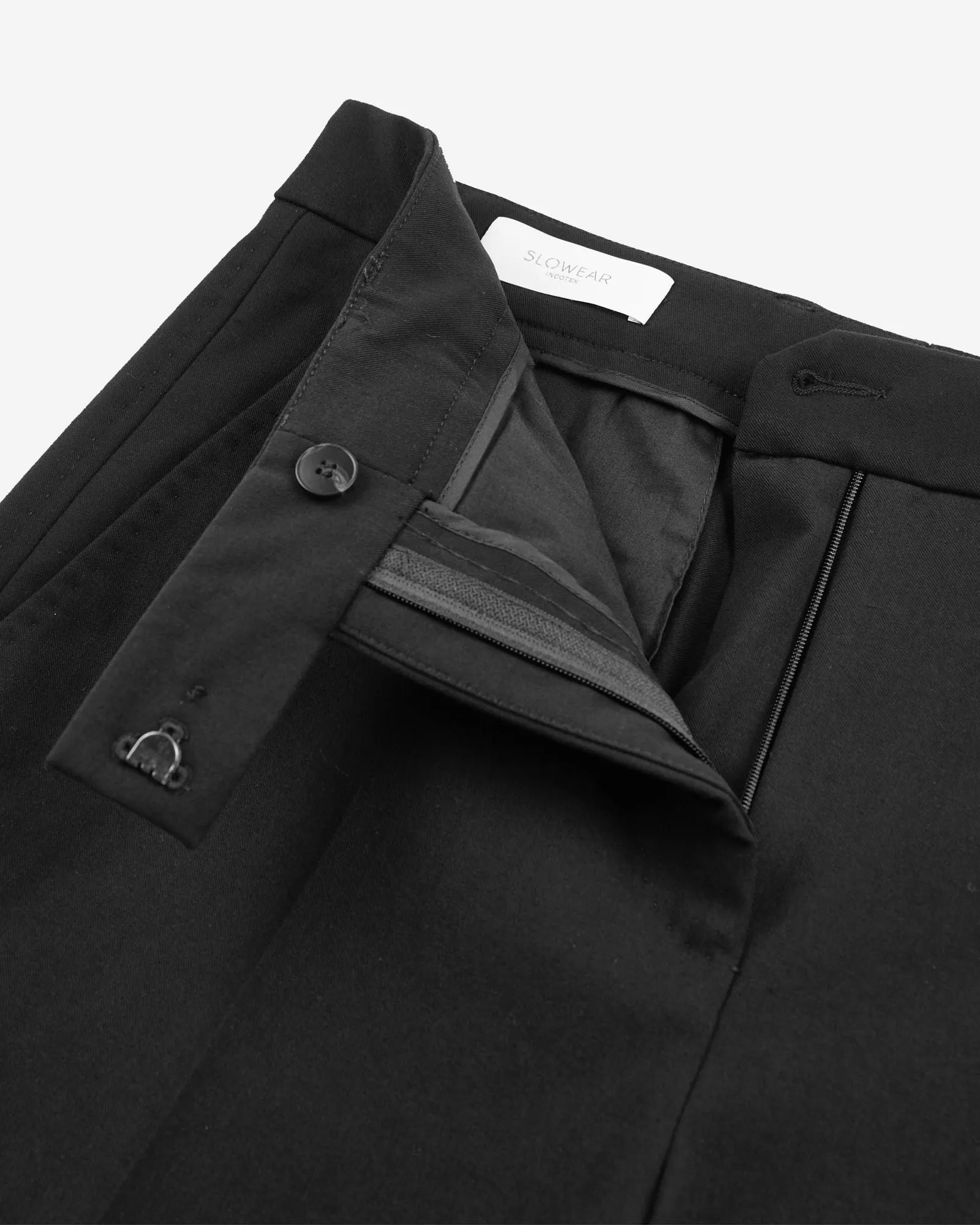 Slim fit trousers in two-way stretch cotton gabardine