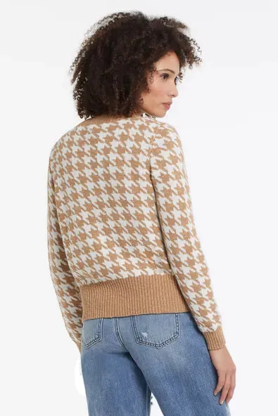 TR7517o Crop Button Front Sweater
