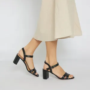 Utopia Heel in Black Leather