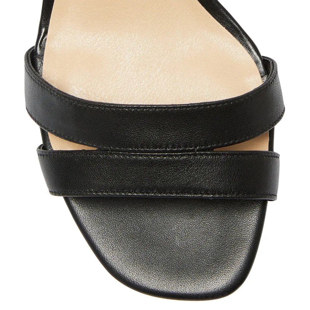 Utopia Heel in Black Leather