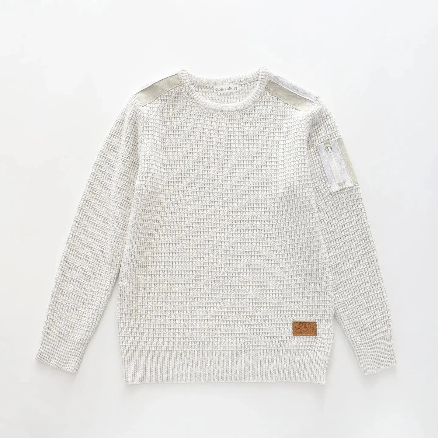 Waffle Knit, Older Boys Sweater