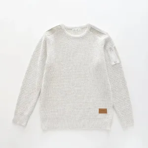 Waffle Knit, Older Boys Sweater