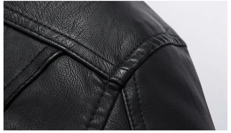 West Louis™ Biker Style Slim Fit PU Leather Jacket