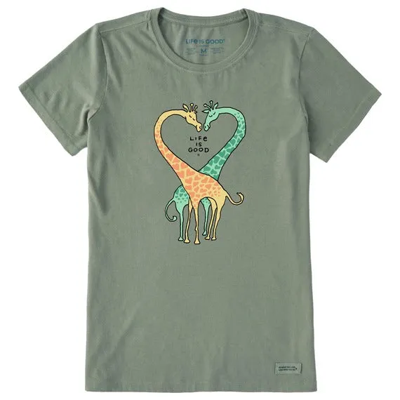Women's Giraffe Heart Short Sleeve Crusher Shirt