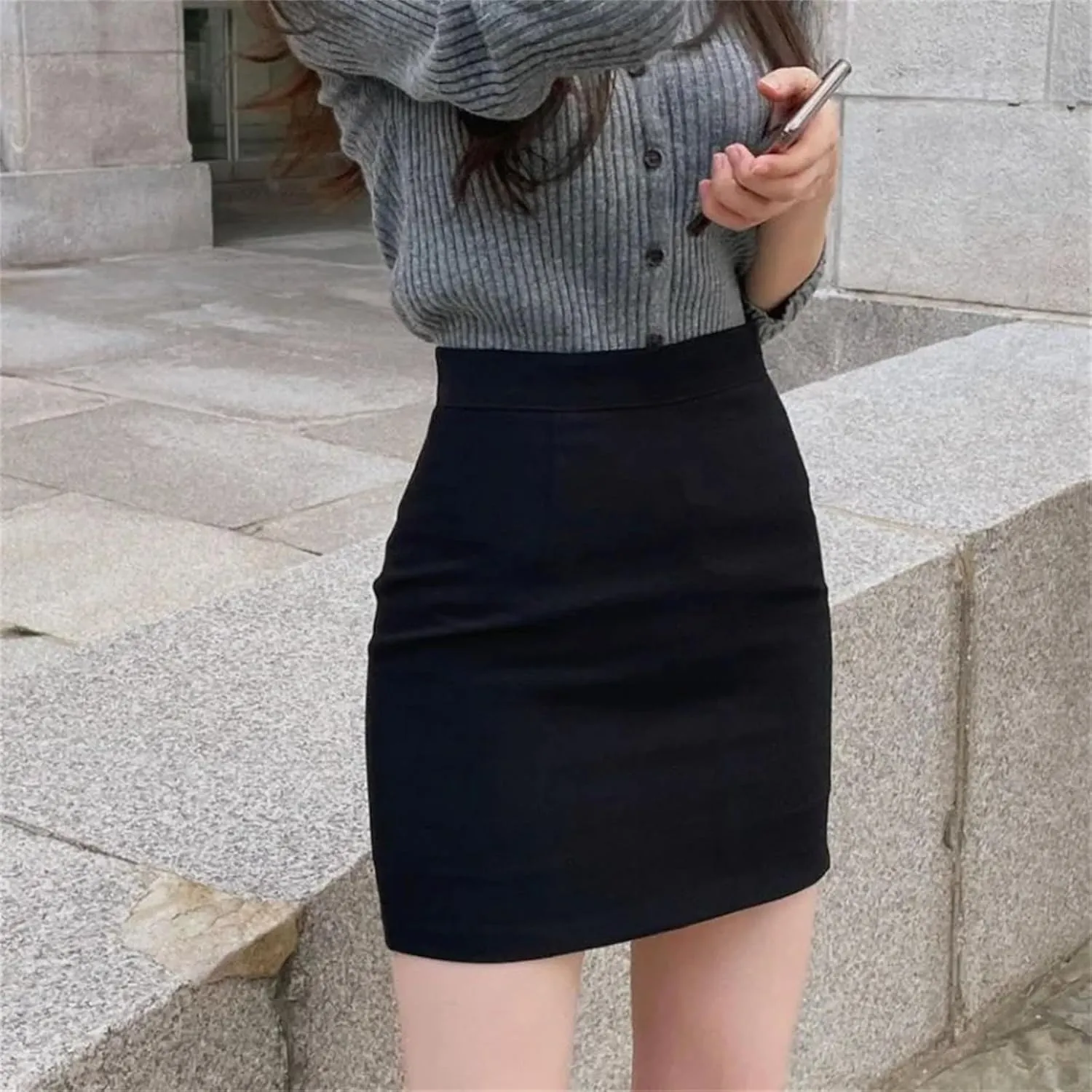 Women's Office Wrap Suit Skirt  Mini Tight Formal Short Pencil Skirt Casual Clothing for Work