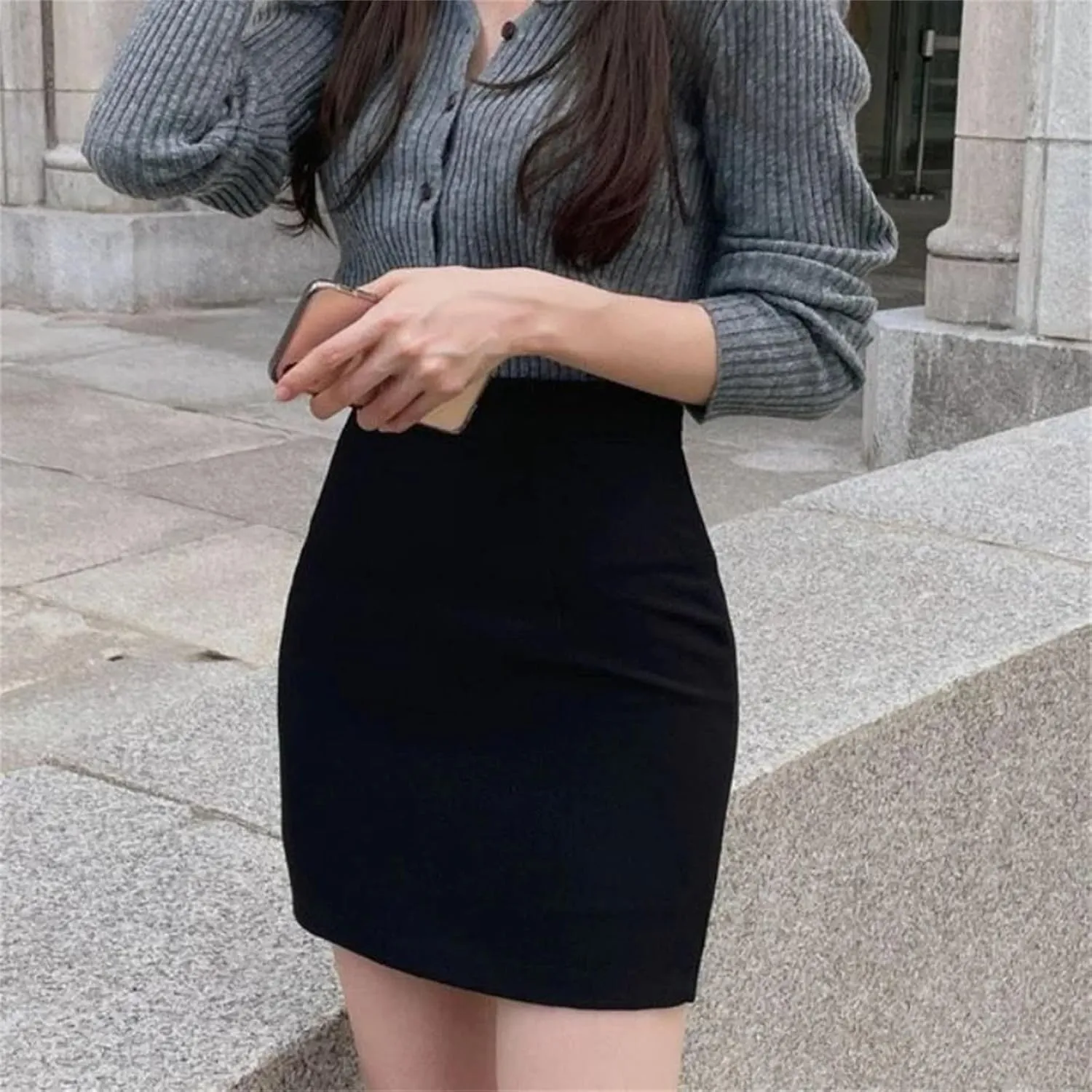 Women's Office Wrap Suit Skirt  Mini Tight Formal Short Pencil Skirt Casual Clothing for Work