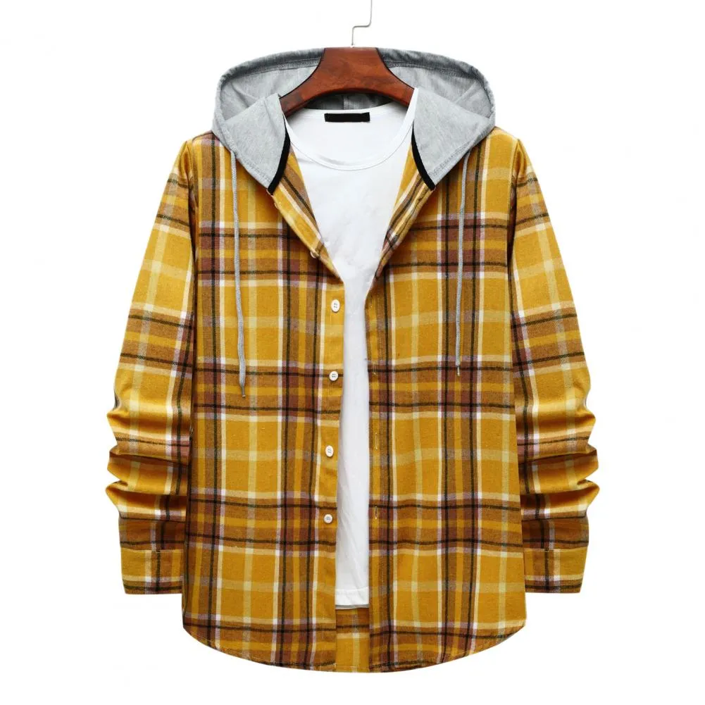 xiangtuibao Chic Spring Shirt Hooded Single-breasted Long Sleeves Autumn Shirt  Loose Autumn Shirt for Work