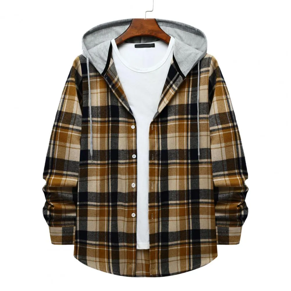 xiangtuibao Chic Spring Shirt Hooded Single-breasted Long Sleeves Autumn Shirt  Loose Autumn Shirt for Work