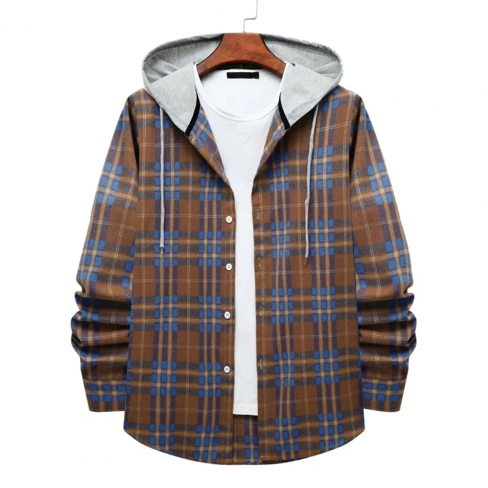 xiangtuibao Chic Spring Shirt Hooded Single-breasted Long Sleeves Autumn Shirt  Loose Autumn Shirt for Work