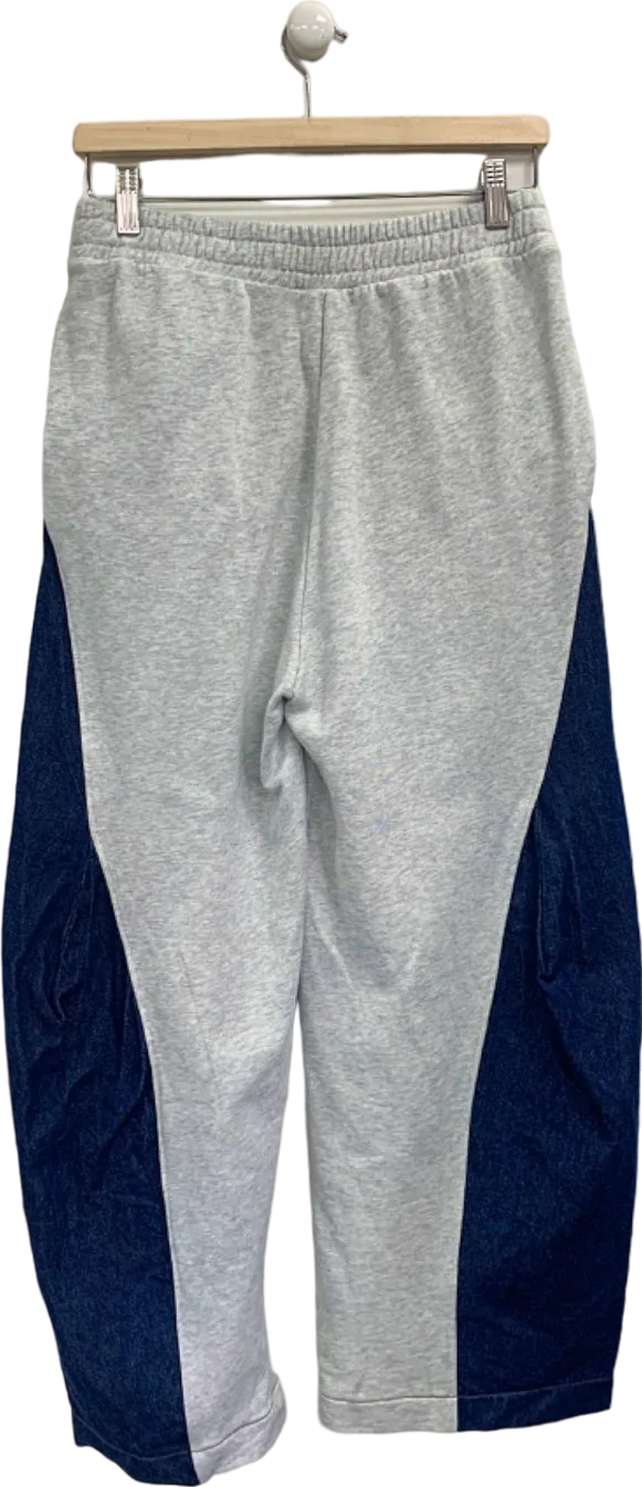 Zara Blue/Grey Dual Fabric Trousers UK L